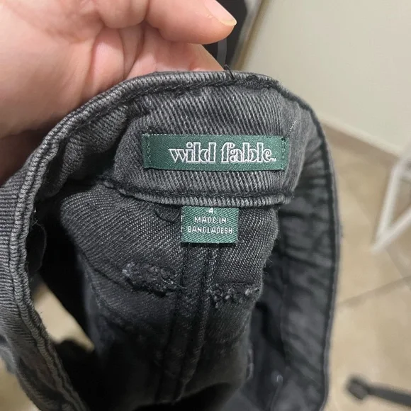 Wild Fable Black Distressed Jean Shorts - Picture 5 of 6